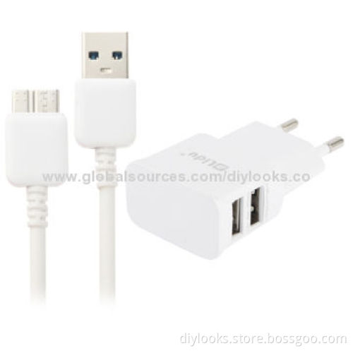 EU Plug Dual Port USB Output Travel Charger for SamsungNew
